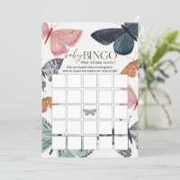 Boho Butterfly Baby Shower Baby Bingo Game