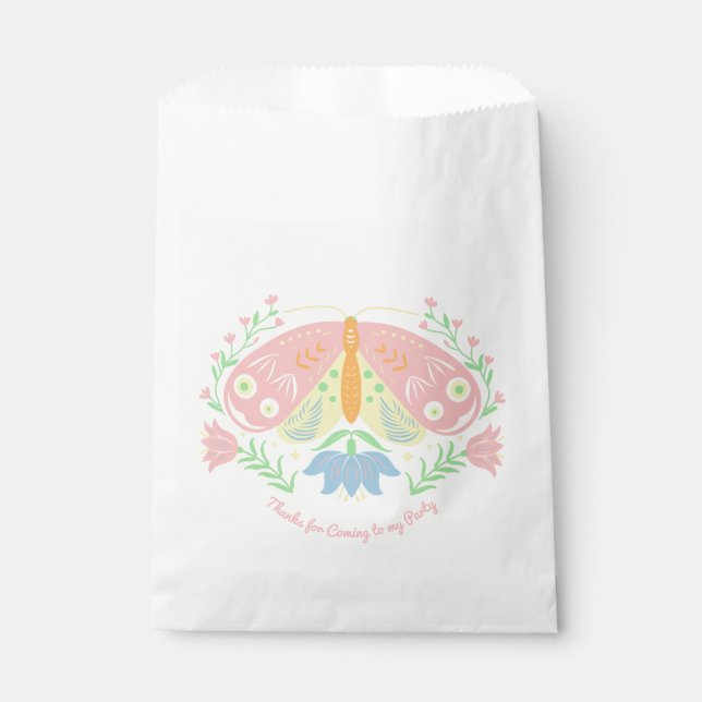 Boho Butterfly Birthday  Favour Bags (Front)