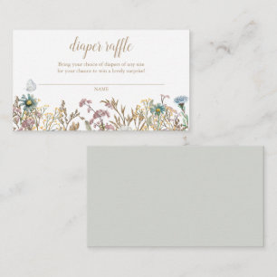 Boho Butterfly Diaper Raffle Enclosure Card