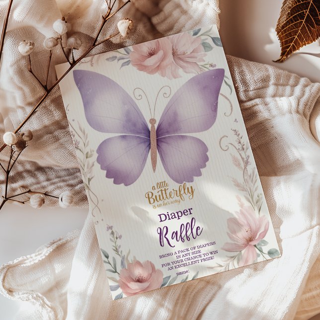 Boho Butterfly  Diapper Raffle Enclosure Card (Creator Uploaded)