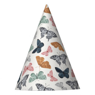 Boho Butterfly Enchanted Garden Birthday Party Hat