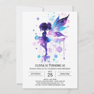 Boho Butterfly Fairy Birthday Elegance Invitation