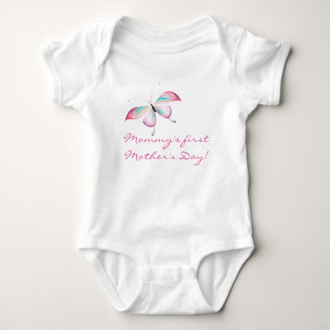 Boho Butterfly | First Mother's Day Baby Bodysuit (Front)
