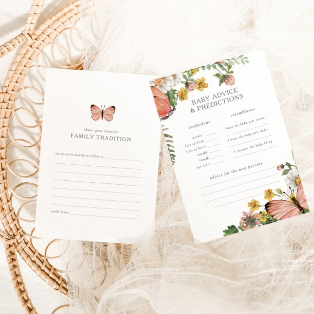 Boho Butterfly Floral Shower Prediction Game (Creator Uploaded)