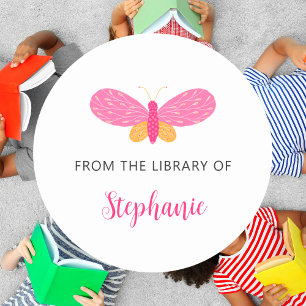 Boho Butterfly from the library of book sticker