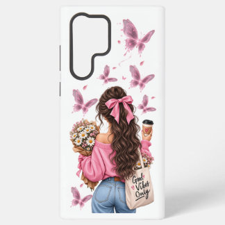 Boho Butterfly Girl Phone Case | Good Vibes Only
