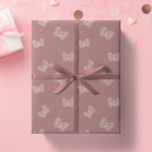 Boho Butterfly Modern Baby Girl Neutral Mauve