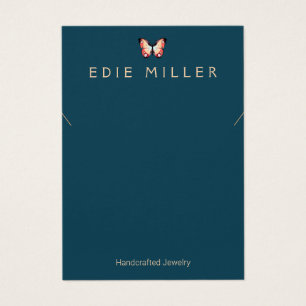 Boho Butterfly Necklace Bracelet Display Card