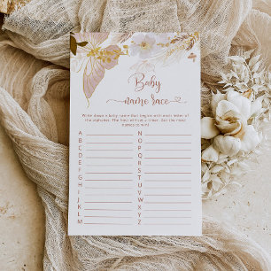 Boho butterly kisses Baby name race baby game