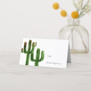 Boho Cactus Baby Shower Place Card