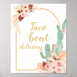 Boho Cactus Taco bout delicious Poster