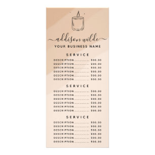 Boho Candle Business Rack Card   Scan the QR code