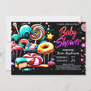 Boho Candy Dreams Editable Baby Shower Invitation