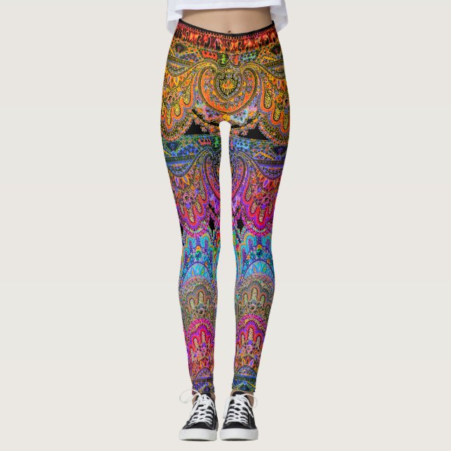 Boho Caravan Customisable Leggings (Front)