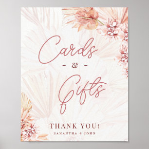 Boho Cards and Gifts Pampas Grass Table Wedding Poster