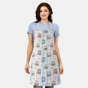 Boho Cats Tribal Pattern Apron