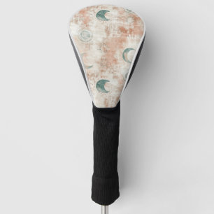 Boho Celestial Floral Moon Pattern (10) Golf Head Cover