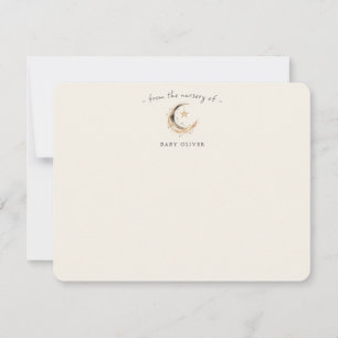 Boho Celestial Gender Neutral Baby Shower Thank You Card