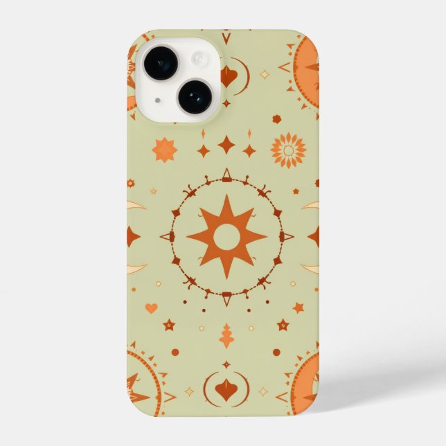 Boho Celestial iPhone Case | Sun & Moon Astrology  (Back)
