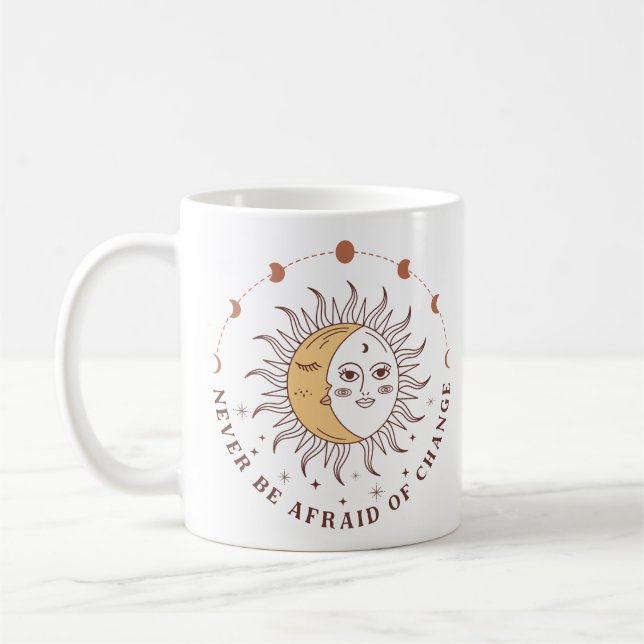 Boho Celestial Sun And Moon Coffee Mug (Left)