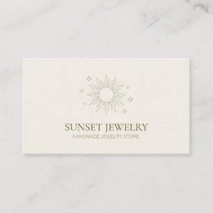 Boho Celestial Sun Handmade Jewellery Designer Business Card