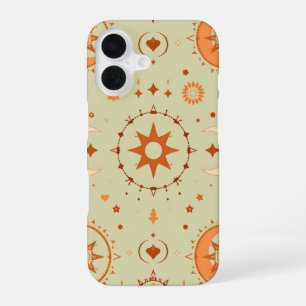 Boho Celestial   Sun & Moon Mint Green Astrology iPhone 16 Case