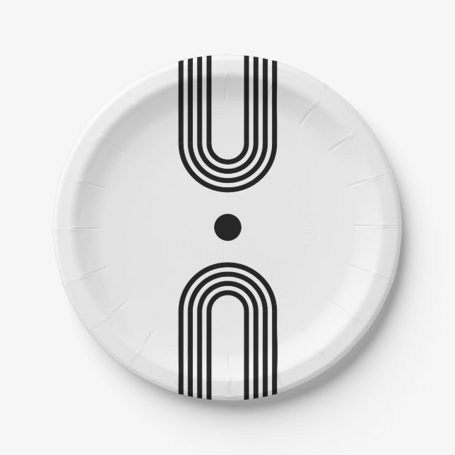 Boho celestial Sun Paper Plate (Front)