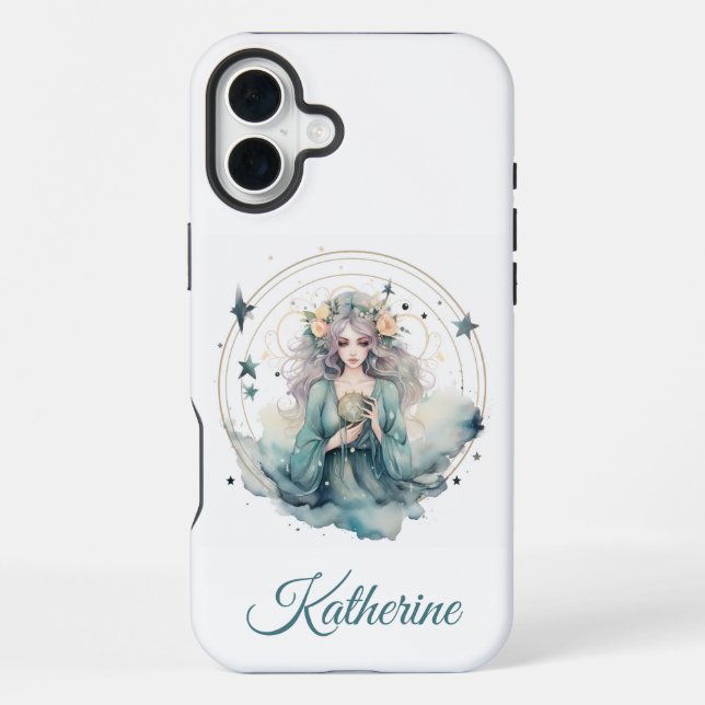 Boho Celestial Witchy Name iPhone Case (Back)