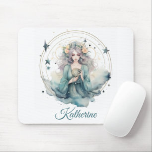 Boho Celestial Witchy Name Mouse Mat