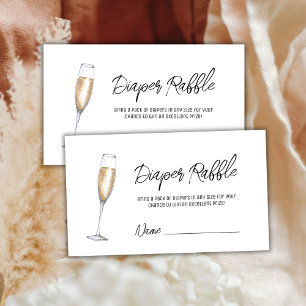 Boho Champagne Brunch Diaper Raffle Baby Shower  Enclosure Card