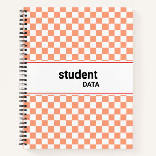 Boho Checkerboard Binder   Trendy Back to School  Notebook