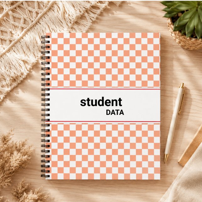 Boho Chequerboard Binder | Trendy Back to School  Notebook (Boho Checkerboard Binder | Trendy Back to School Notebook)