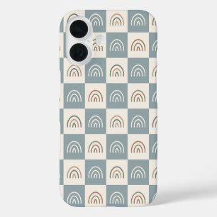 boho-chequered-rainbow-minimalist-pattern.jpg iPhone 16 case