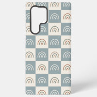 Boho Chequered Rainbow Minimalist Pattern