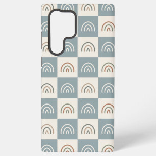 Boho Chequered Rainbow Minimalist Pattern Samsung Galaxy Case