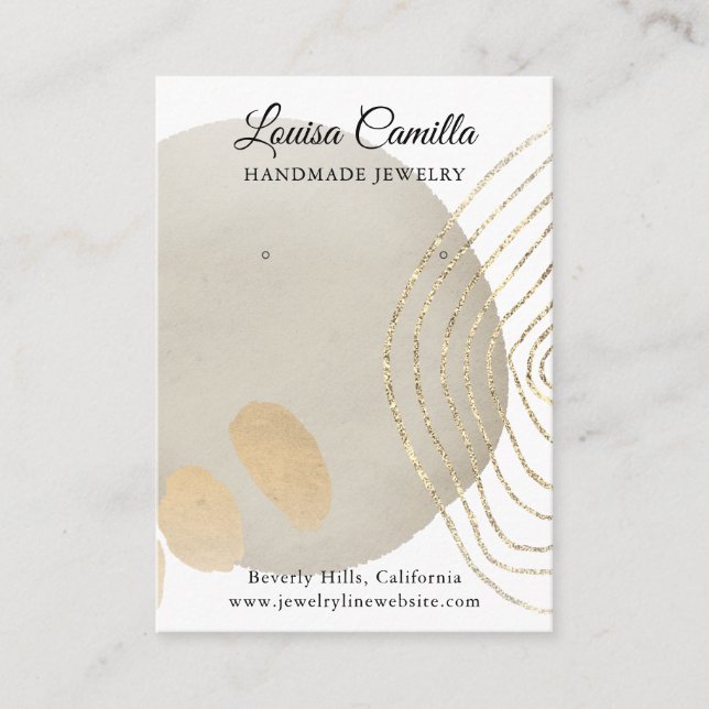 Boho Chic Abstract Earrings Display Card (Front)