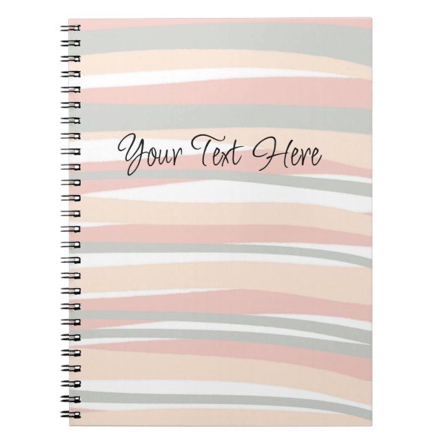 Boho Chic Abstract Lines Notebook (Front)