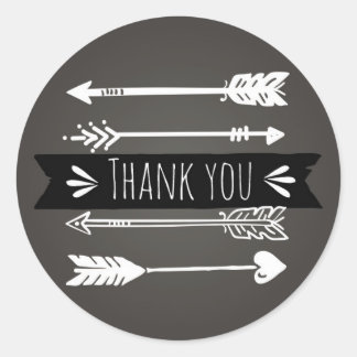 Boho Chic Arrows | Thank You Sticker