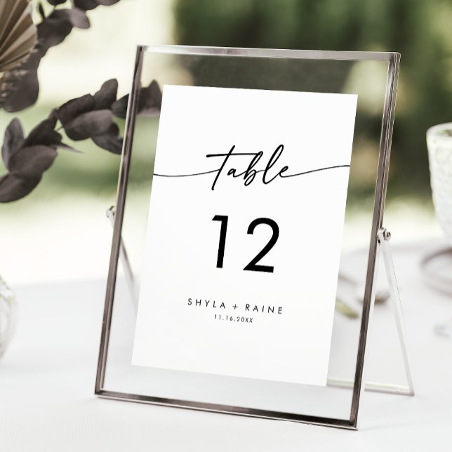 Boho Chic Black and White Wedding Table Numbers (Creator Uploaded)