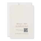 Boho Chic Bohemian Cream Monogram QR Code Wedding