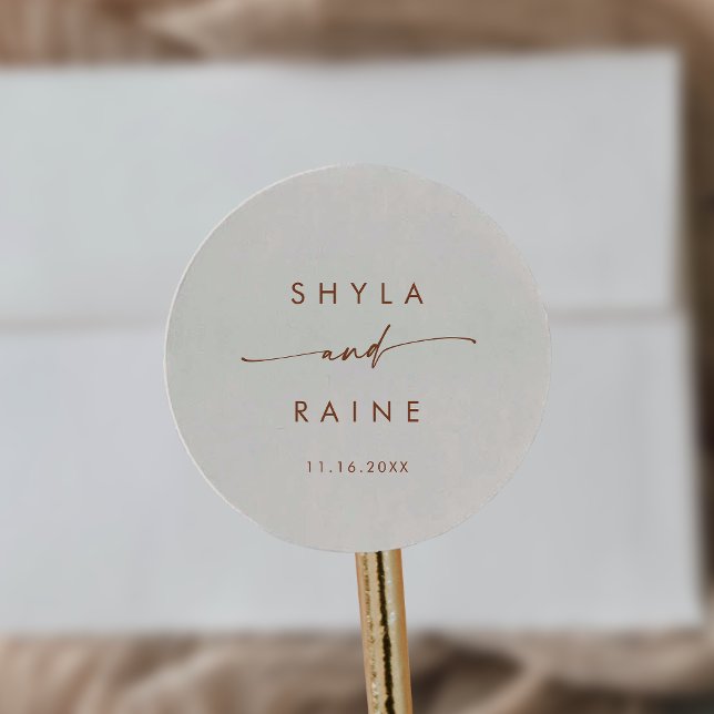 Boho Chic Bohemian Cream Names Envelope Seals (Creator Uploaded)