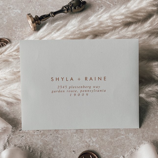 Boho Chic Bohemian Cream Self-Addressed RSVP Envelope (Creator Uploaded)