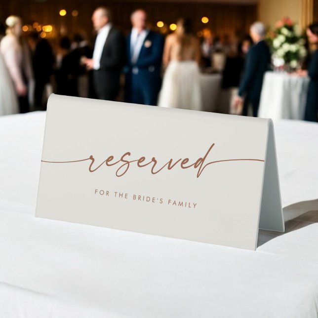 Boho Chic Bohemian Cream Wedding Reserved Sign (Creator Uploaded)