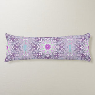 Boho chic Bohemian lilac purple mandala Body Cushion