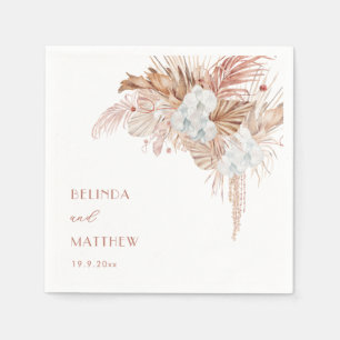 Boho Chic Botanical Wedding Napkin