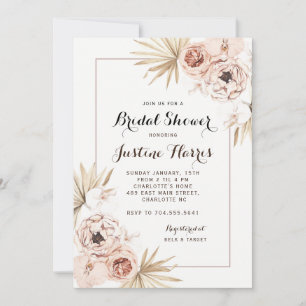 Boho Chic Bridal Shower invitation