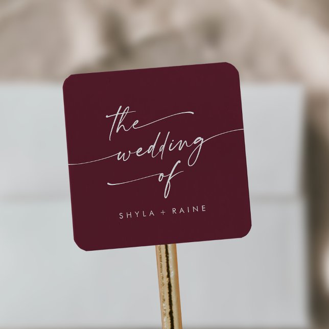 Boho Chic Burgundy Red Wedding Envelope Seals (Creator Uploaded)