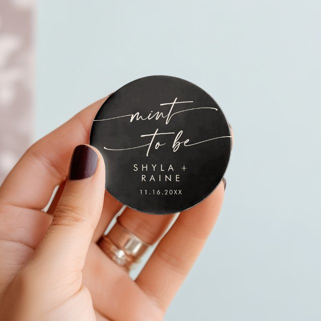 Boho Chic COLOR EDITABLE Mint To Be Favour Sticker (Creator Uploaded)
