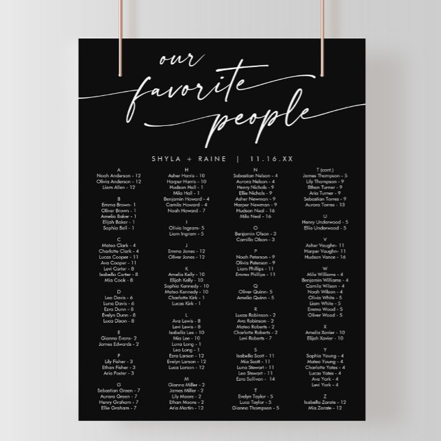 Boho Chic COLOR EDITABLE Printable Seating Chart (Creator Uploaded)