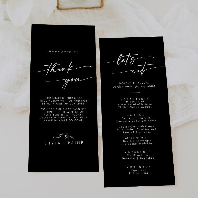 Boho Chic COLOR EDITABLE Thank You and Wedding Menu (Creator Uploaded)